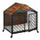 Dog Cage with Wheels - Wood-Effect and Metal 8