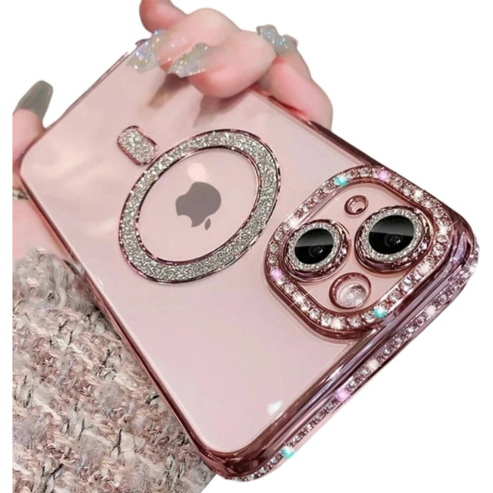 Iphone Case Glitter Diamond Electroplated Soft Pink 939152616145