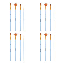 16Pcs Professional Watercolor Brush Kit Sky-Blue Ergonomic Paint Tools