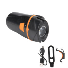 LED Bike Light Kit, USB Rechargeable6Modes Cycling Light Set With IP64Waterproof Compact Design Easy Installation Impact Resistant Power Indicators