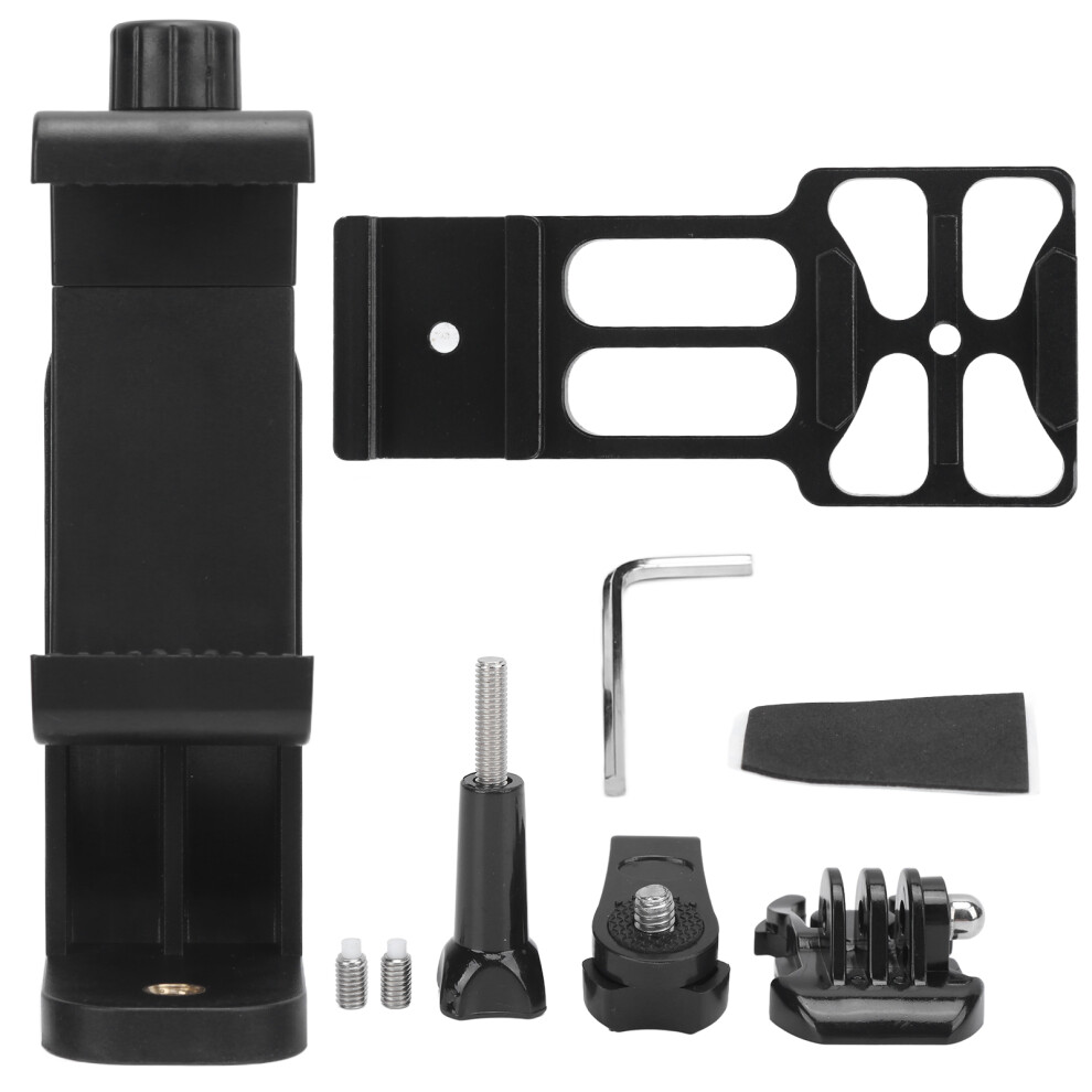 Aluminum Alloy Cell Phone Mount Front Mobile Phone Holder With1/4Screw Hole Tripod Compatible Stable Shooting Smartphone Bracket Expansion 9049227898718