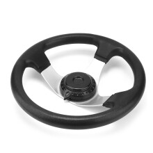 Volante UTV con albero regolabile, volante universale facile da installare, design con texture antiscivolo, materiale in lega per Go Kart, ATV e