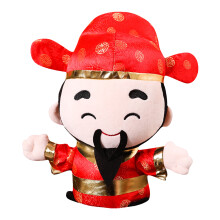 Peluche raffigurante il Dio della Ricchezza, antenato degli uomini d'affari, decorazione Feng Shui, bambola simbolo del patrimonio culturale cinese,