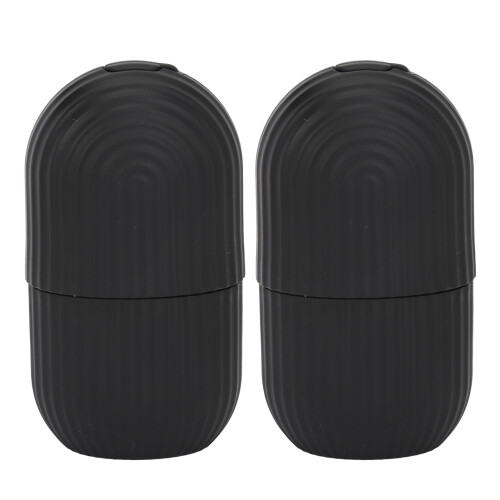Ice Face Roller 2pcs Silicone Black 100ml x 2 Wave 1