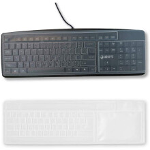 Protection clavier imperméable et réutilisable, transparente et universelle contre la poussière, lot de 2