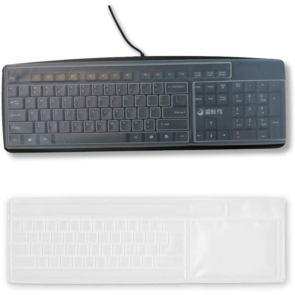 Reusable Waterproof Keyboard Cover, Universal Clear Anti Dust Protector, 2 Pack 9405492325029
