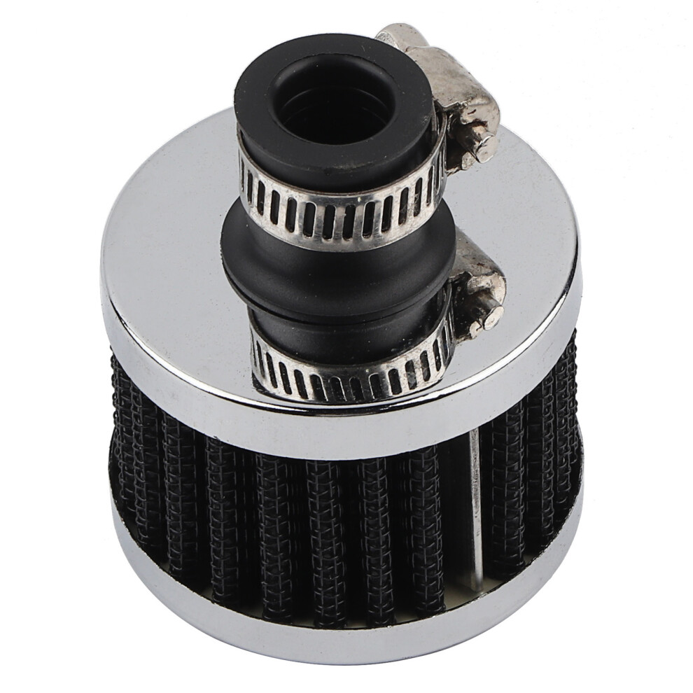 Cold Air Intake Filter Enhanced Per Unit Time Air Intake High Reliability Universal Fitment For12mm Engine Systems Silver 9365509988527