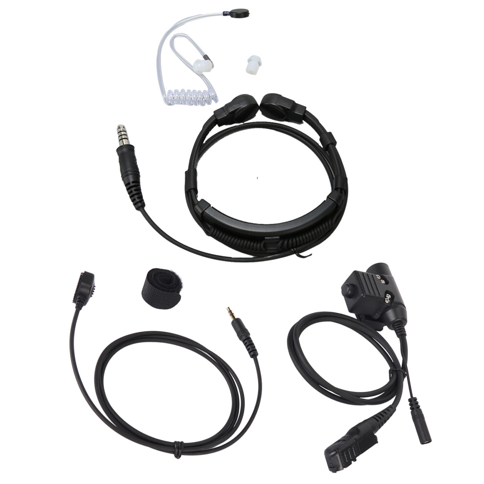 Lightweight Neckband Throat Mic Microphone Compatible With Motorola Radios Covert Acoustic Tube Noise Reduction Reinforced Acoustic Tube Flexible Fit 9180479419471