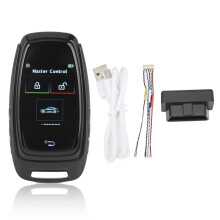 Chave remota universal inteligente para carro com tela de alta resolução, sistema de entrada sem chave com design em liga de zinco e conexão