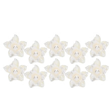DIY Pendant Jewelry Set Imitation Pearl Flower Shaped Stud Earrings Lightweight Portable For Everyday Wear And Gifting On Holidays Like Christmas