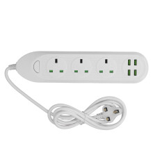 Heavy Duty Power Strip With USB Charging And Surge Protection, Water Resistant Extension Cord Suitable For Wall Mountable Installation And Compact