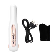 Prostownica ceramiczna USB bezprzewodowa z funkcją szybkiego nagrzewania, kompaktowa, zakrzywiona mini prostownica do krótkich włosów,