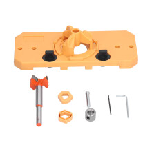 Concealed Hinge Jig For Woodworkers, Versatile Cabinet Hinge Jig Dust Vacuum Adapter Quick Clamp Design Adjustable Drill Depth Built In Dust Bracket
