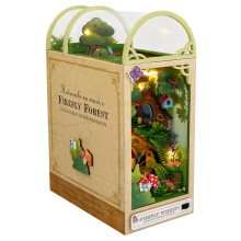 Kit de maison de poupée miniature à monter soi-même au design sophistiqué avec éclairage LED intégré, puzzle en bois 3D présentant une scène