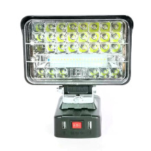 Wide Application Dual Brightness Settings Portable LED Work Light Cordless Work Light With Adjustable Light Head USB Type C Charging Port
