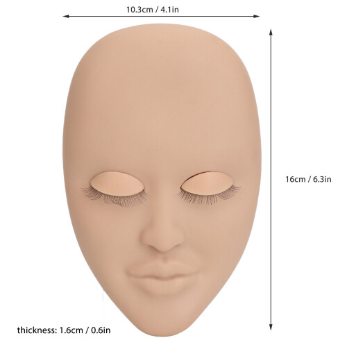 Eyelash Extension Practice Mannequin Head with 6 Replacement Eyelids 1