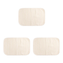 3Pcs Baby Reusable Waterproof Diaper Pads Beige Tpu Cotton Material