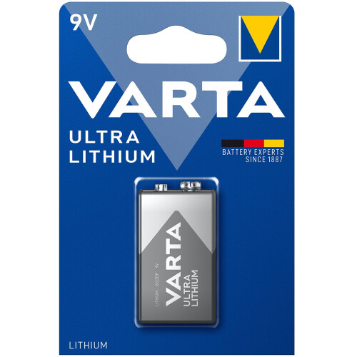 Varta Ultra-Lithium-9-V-Batterie, 1er-Pack