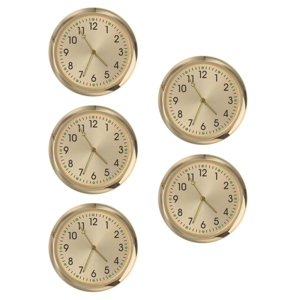 5Pcs Car Clock Mini Stick On Dashboard Clock For Car 3711318898452
