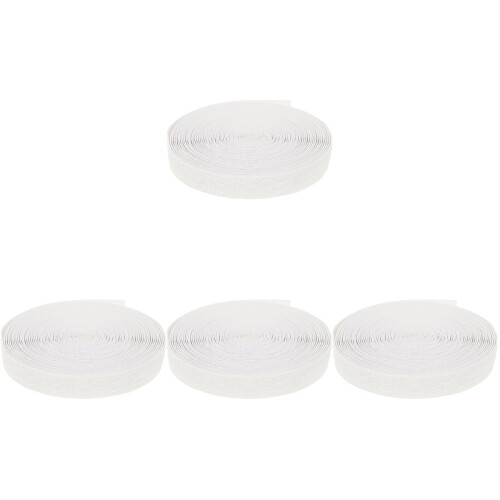 4St Wit Elastisch , Stretch Band Met Silicone Grip Voor Kleding 1