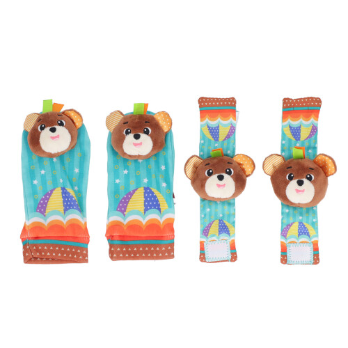 Wrist Rattles Toy Type 5 - Colorful Pattern, Socks 1