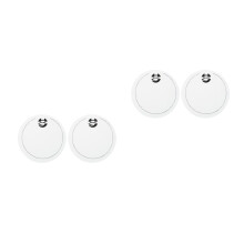 4Pcs White Protective Drum Stickers Pet Material for Drum Set Care