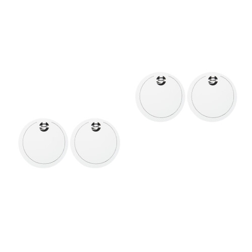 4Pcs White Protective Drum Stickers Pet Material for Drum Set Care