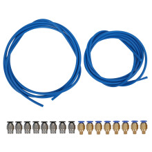 Tartós PTFE anyagú, sima filament Flow3D nyomtató Bowden csőkészlet rozsdamentes acél szerelvényekkel, kompatibilis a Creality Ender3V2-vel