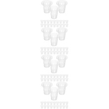 200Pcs Hydroponic Net Cups White Plastic Nursery Pots for Garden Use