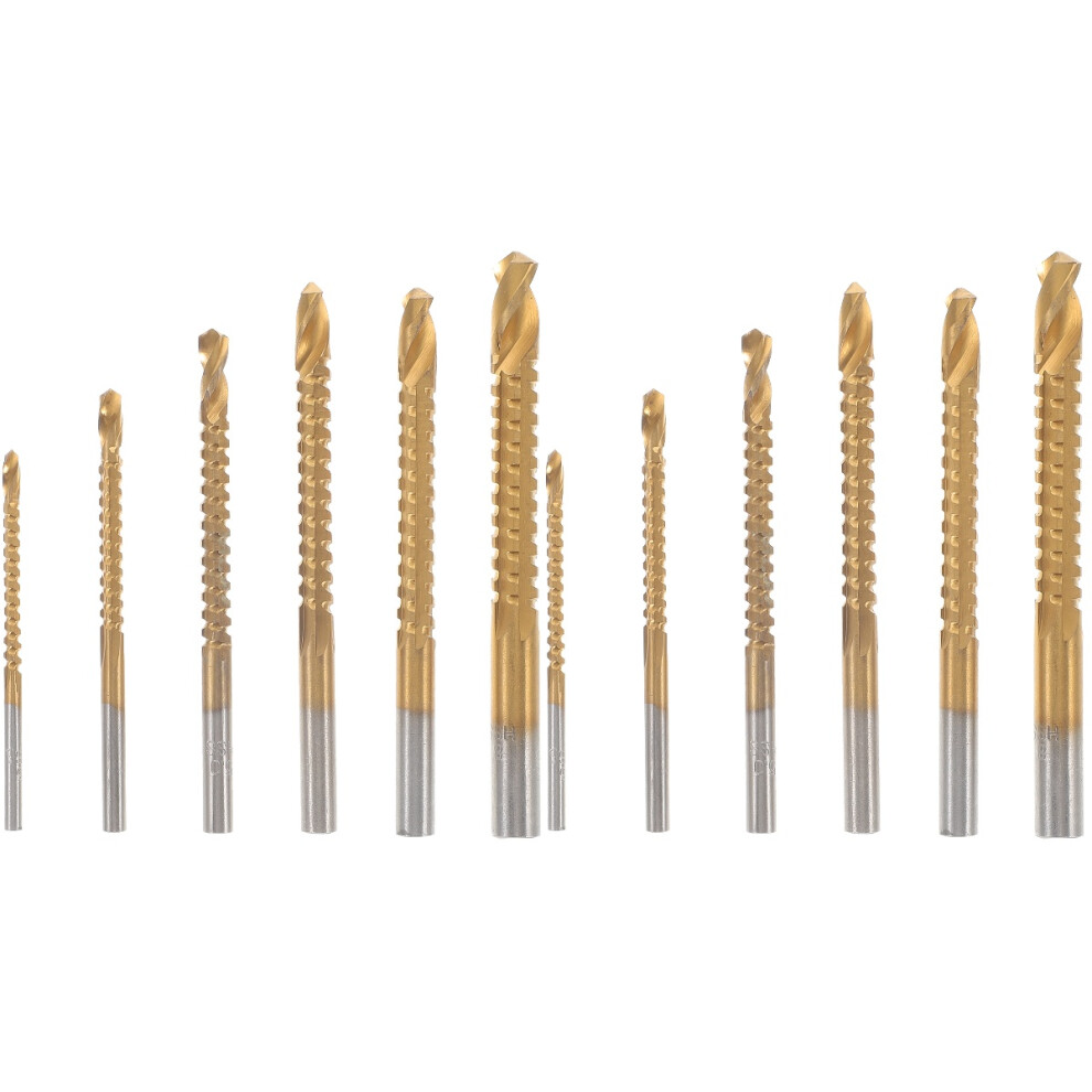 2Sets Durable Golden Side Cutting Drill Bit Set For Car Wood And Metal 3711399401084