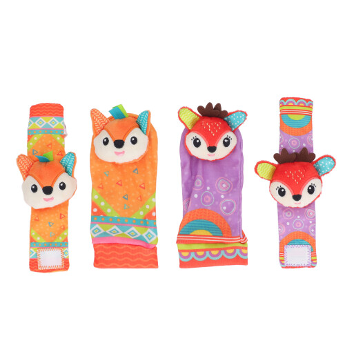 Baby Wrist Rattles Toy Type 3 - Colorful Pattern 1