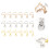90Pcs Zinc Alloy Dolphin Clasps DIY Key Ring Making Assorted Colors 10
