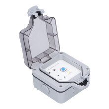 Caja de toma de corriente exterior con cerradura, resistente a la intemperie IP66, enchufe de pared, resistente a altas temperaturas, diseño a