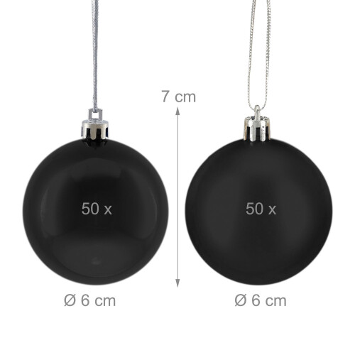 Christbaumkugeln-Set, 100 glänzende Ornamente 2
