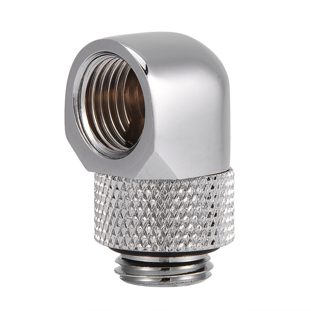 Rigid Tubing Compatible Connector For Pc Water Cooling System, 90Degree Elbow Connector With Leakproof Seal Rotary Angle Adapter G1/4Thread High 9028731901428