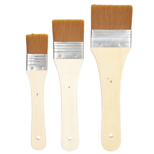 Brush Set for Artistic Work Smooth Sanded Handles and Soft Touch Bristles Ensuring Even Coverage and Comfortable Grip Professional Grade Tools for