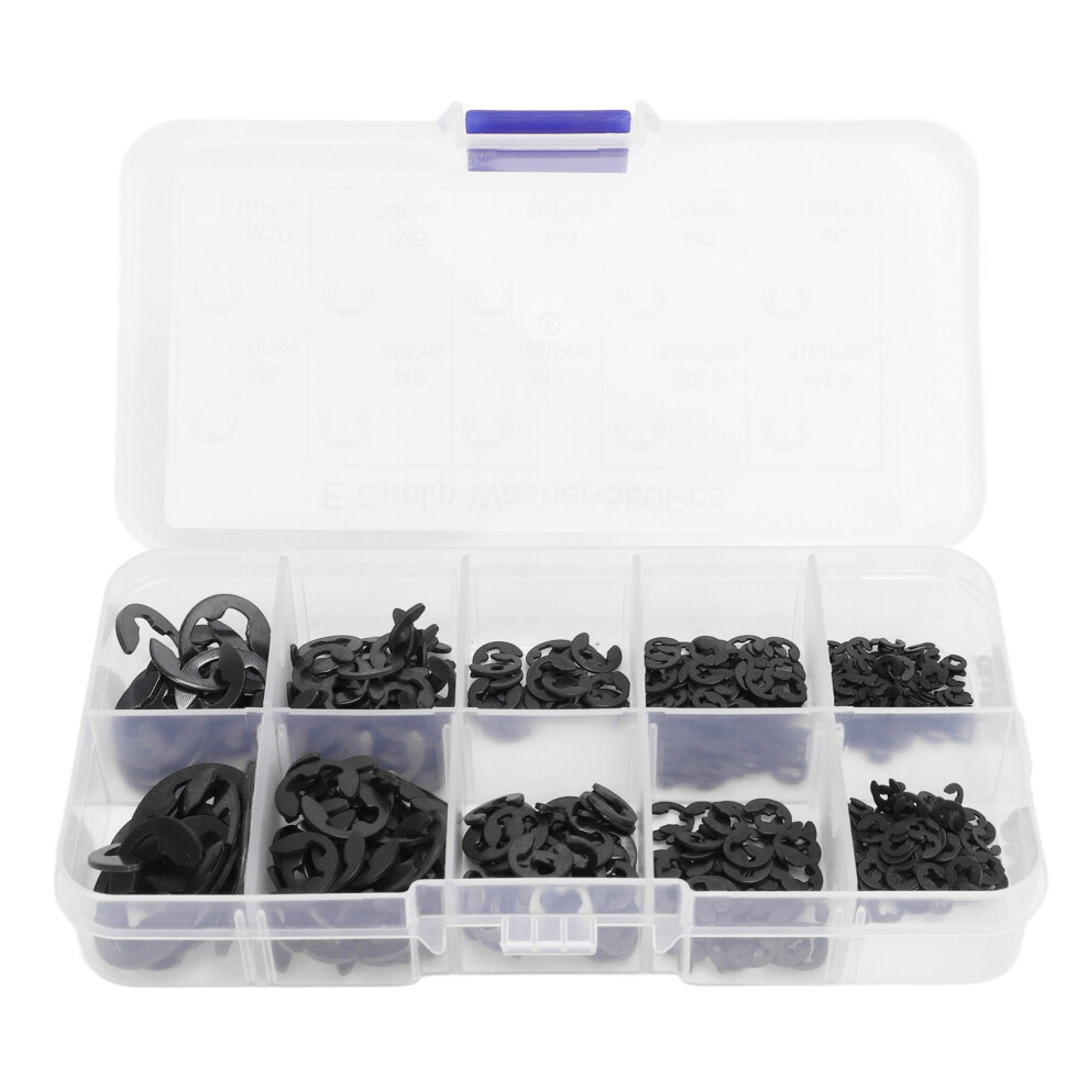 Improved Tensile Strength External Retaining Ring Washer Assortment Set Corrosion Resistance Spring Like Retention Retension Of Bearings Gears Pulleys 9370362956101