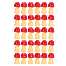 Premium samling av harpikssoppfigurer. Miniatyrsopp i fehage, naturlig størrelse. Miniatyrhagedekor. Realistiske små sopper. Robuste og