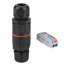 Boîtier de jonction étanche à connexion rapide en nylon ignifugé, indice d'étanchéité IP68, connecteur de câble extérieur résistant à la