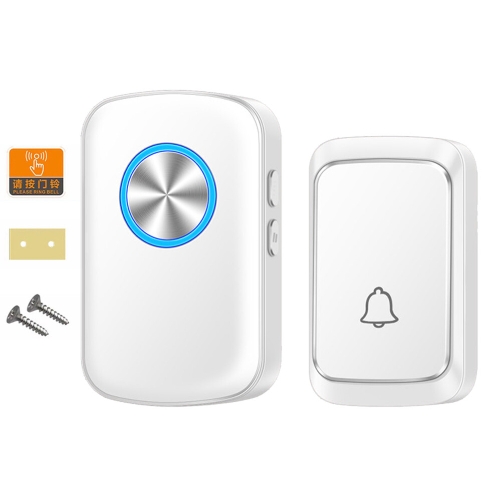 Door Ringer Alert Waterproof Door Bell Kit Wireless Doorbell Smart Anti-Interference Performance Adjustable Volume Led Indicator Door Chime Long 9049227903900