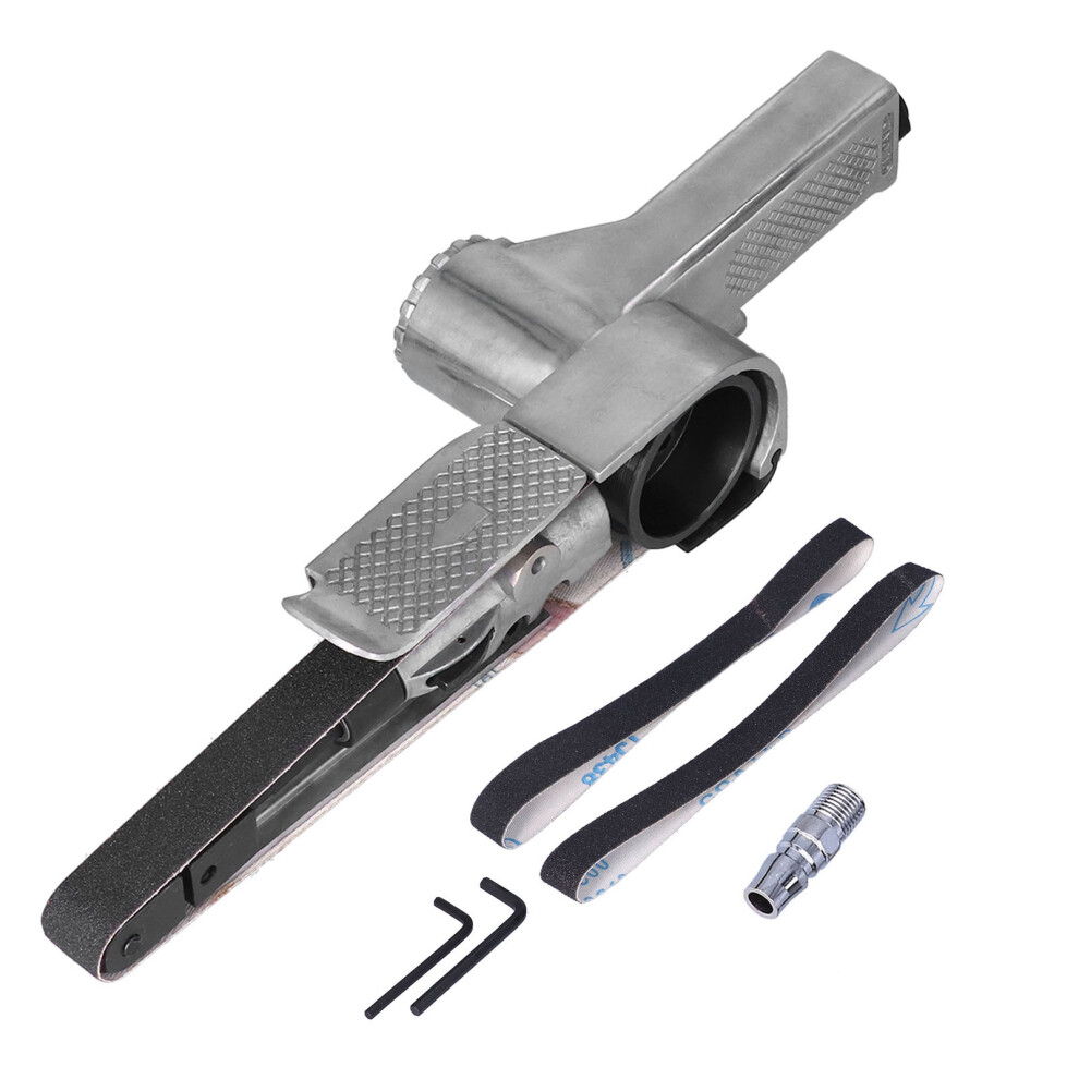 Durable Alloy Body Pneumatic Air Belt Sander With Ergonomic Design And Multi-Function Use In Grinding Chamfering And Surface Preparation Tasks 9370362956286