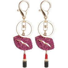 Add Sparkle To Your Keys Lip Shape Keychain Durable Metal Cute Keychain Crafts For Car Keys Mobile Phone Pendant School Office Use