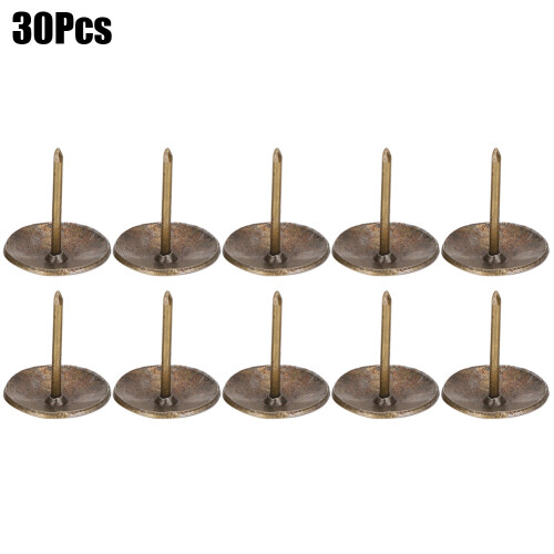 Upholstery Nail 30pcs Turtleback Pattern Sofa Decor DIY 19MM Metal Finish 1