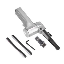 Corrosion Resistance Low Vibration Rate Air Belt Sander Metal Polishing Pneumatic Tool Adjustable Sanding Angle Ergonomic Handle Non Slip Handle