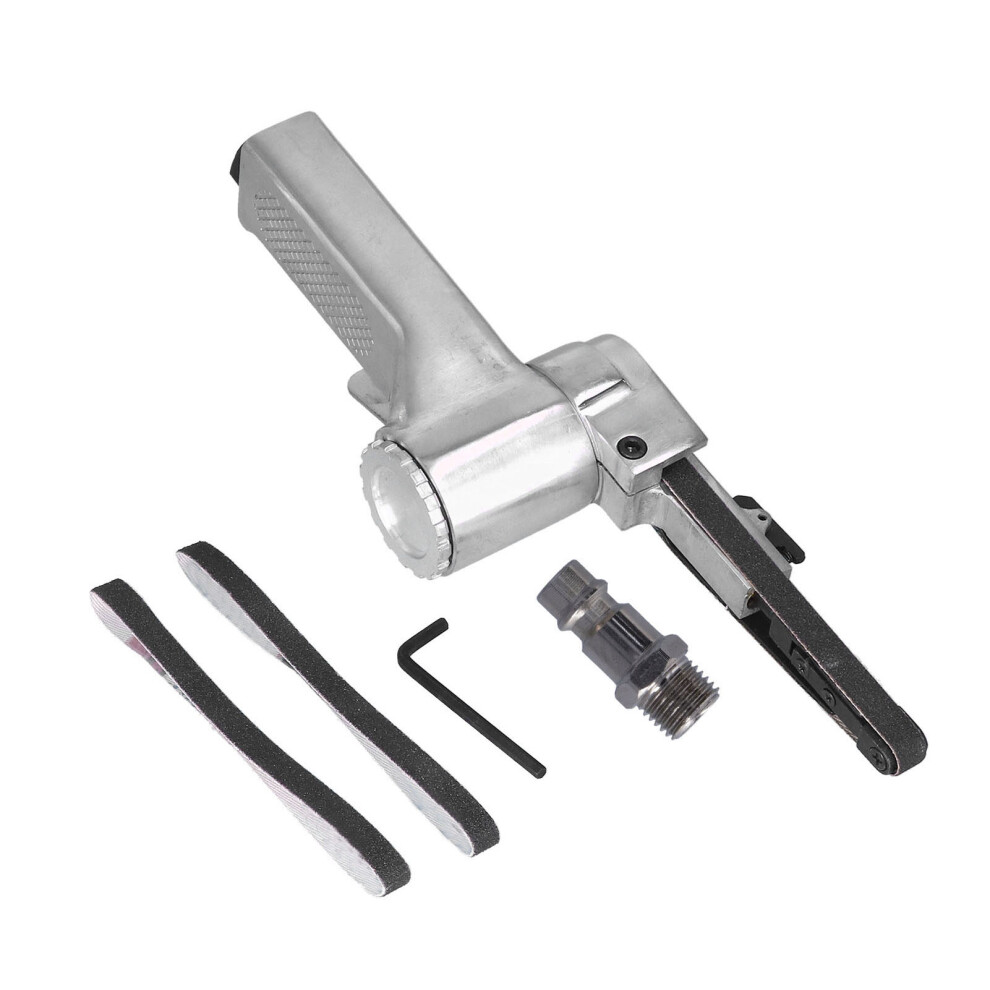 Corrosion Resistance Low Vibration Rate Air Belt Sander Metal Polishing Pneumatic Tool Adjustable Sanding Angle Ergonomic Handle Non Slip Handle 9370362956491