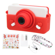 Digitale speelgoedcamera voor peuters met feestelijke kerstlook, lichtgewicht en duurzaam ontwerp, drukknopmechanisme voor het maken van foto's en