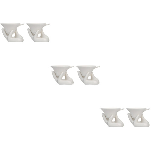 6Sets Ceramic Tea Strainer with Holder for 2