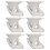 6Sets Ceramic Tea Strainer with Holder for 4