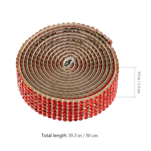 Durable Red Rhinestone Applique Patch for Wedding Dress Belt 1