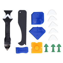 Voegverwijderaar met siliconen pads, 3-in-1 kitverwijderaar multitool voor badkamer, keuken en wastafel, antislip handgreep en eenvoudig